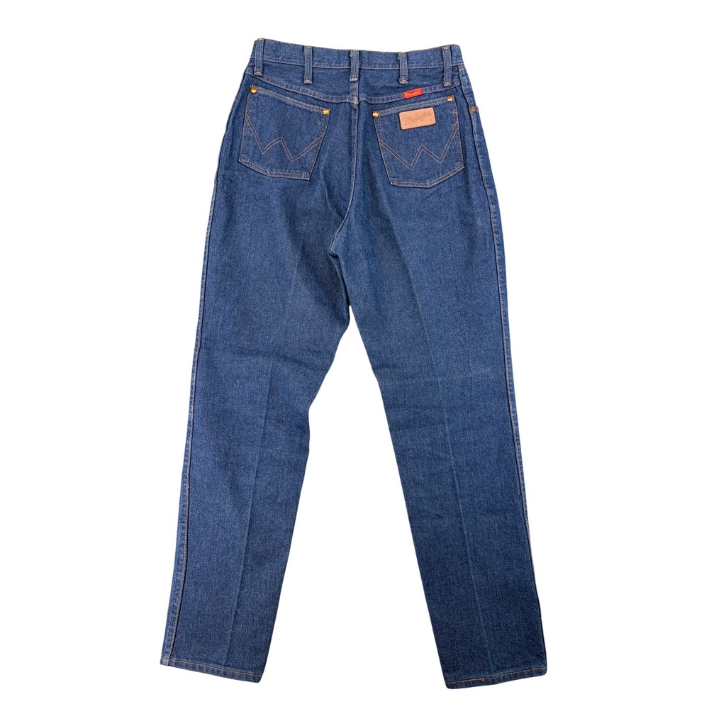 Vintage Wrangler 12MWZG High Waisted Western Straight Leg Jeans Blue 13/14 32"L